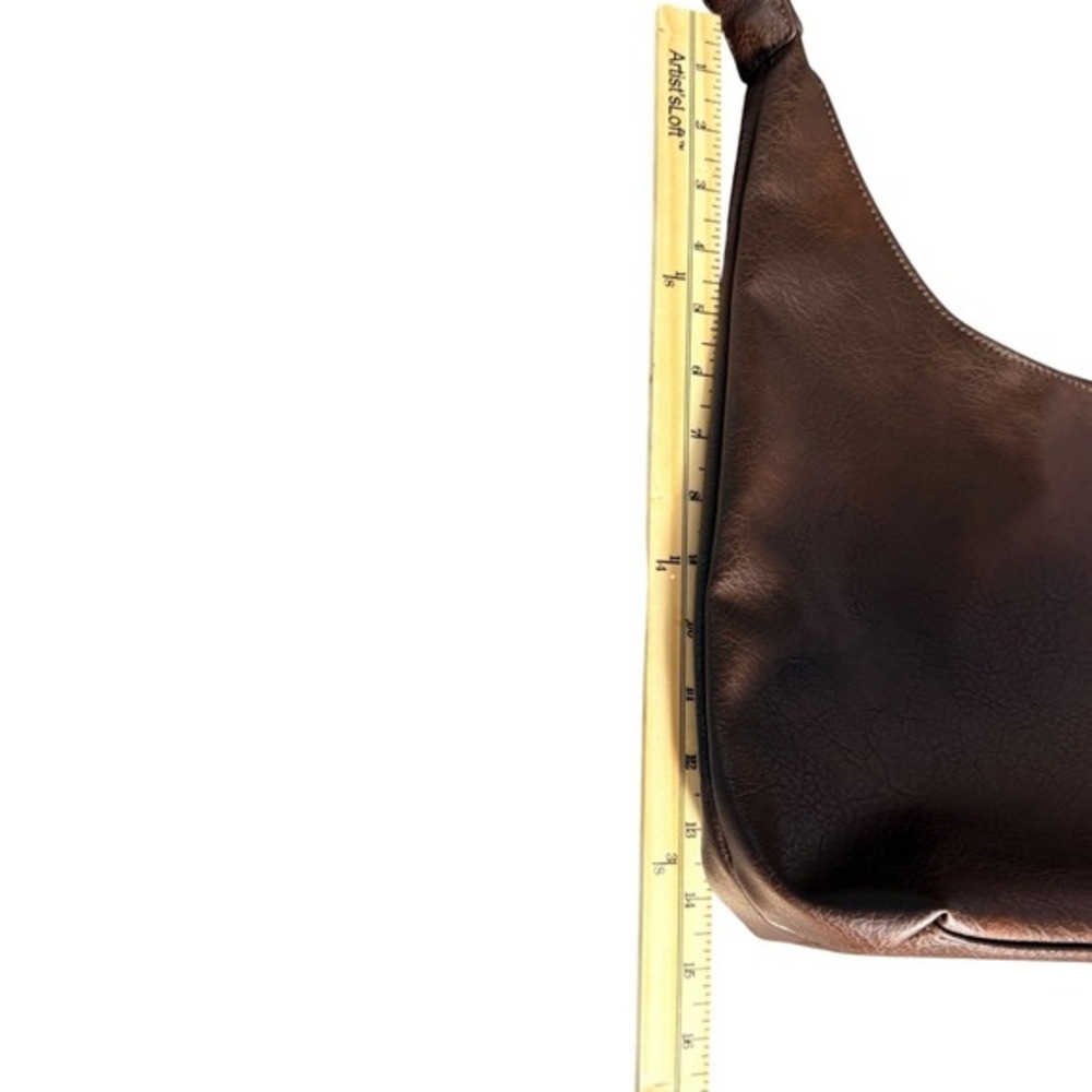 Tik Tok Shop Perfect Slouchy Purse Brown Crossbody Bag Adjustable‎ Faux Leather - Picture 10 of 11